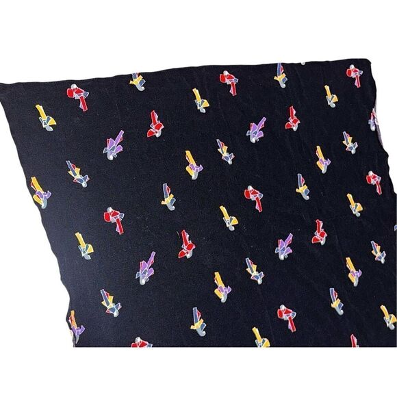 Beautiful Vintage Italian style Silky Scarf, multicolored ,   Head scarf, fancy - Picture 1 of 5